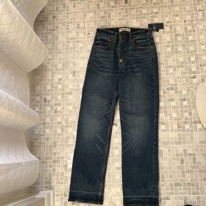 Abercrombie ankle straight ultra high rise